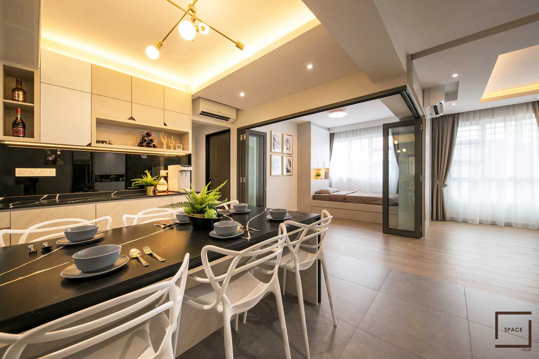 Contemporary Living Room with TV Console and Sofa