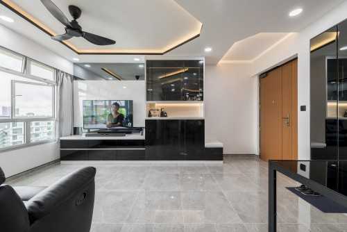 Modern Living Room at skyline