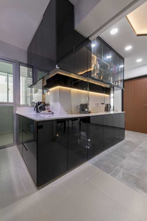 Modern Dining Room at skyline