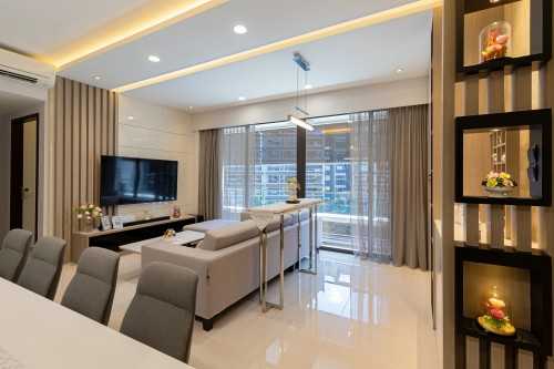 Contemporary Living Room at 139 Pasir Ris Grove