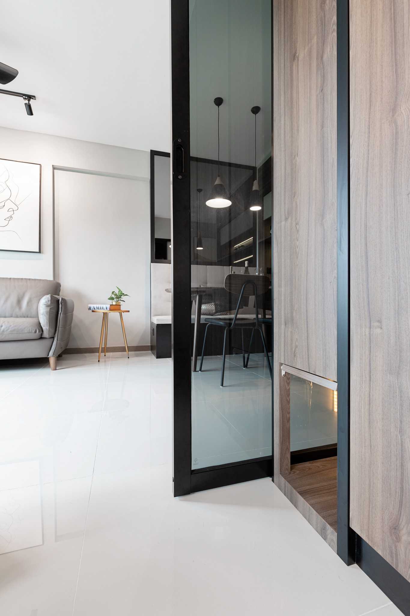 Modern Bedroom with Wardrobe and Doors