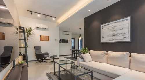 Minimalist Living Room at the alcove