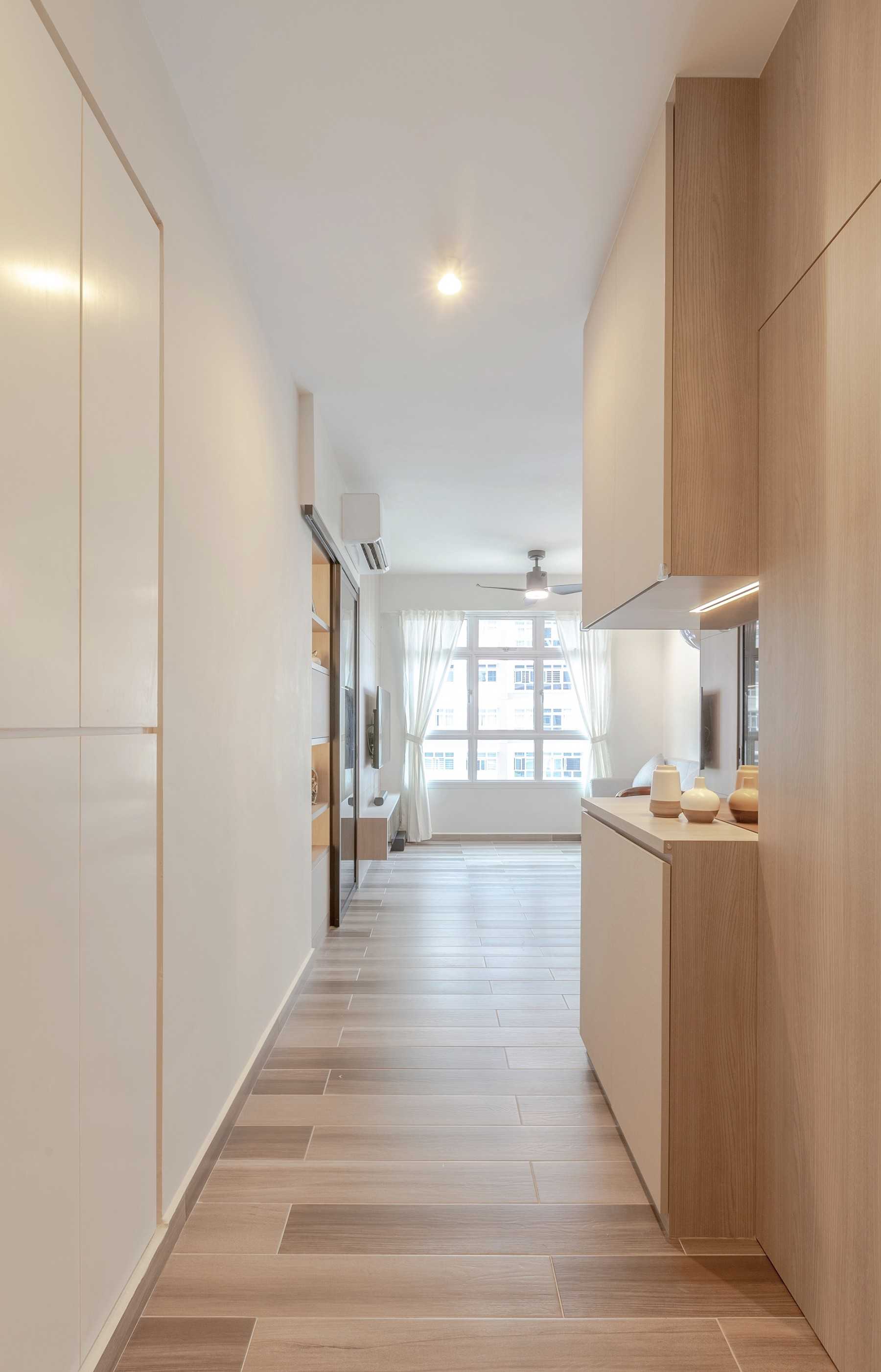 Contemporary Entryway with Small Storage and Shoe Cabinets