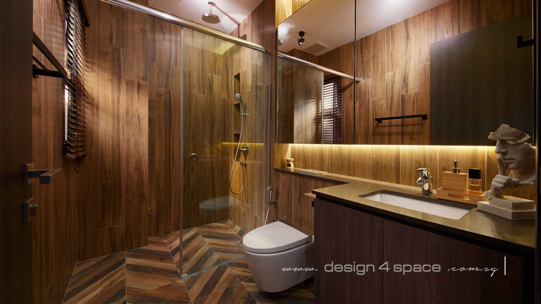 Modern Bathroom with Shower Screen and Laundry Baskets