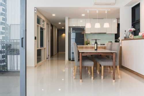 Modern at 45. A highly modern where the interior design provides comfort and utility alike at Lush Acres Condo
