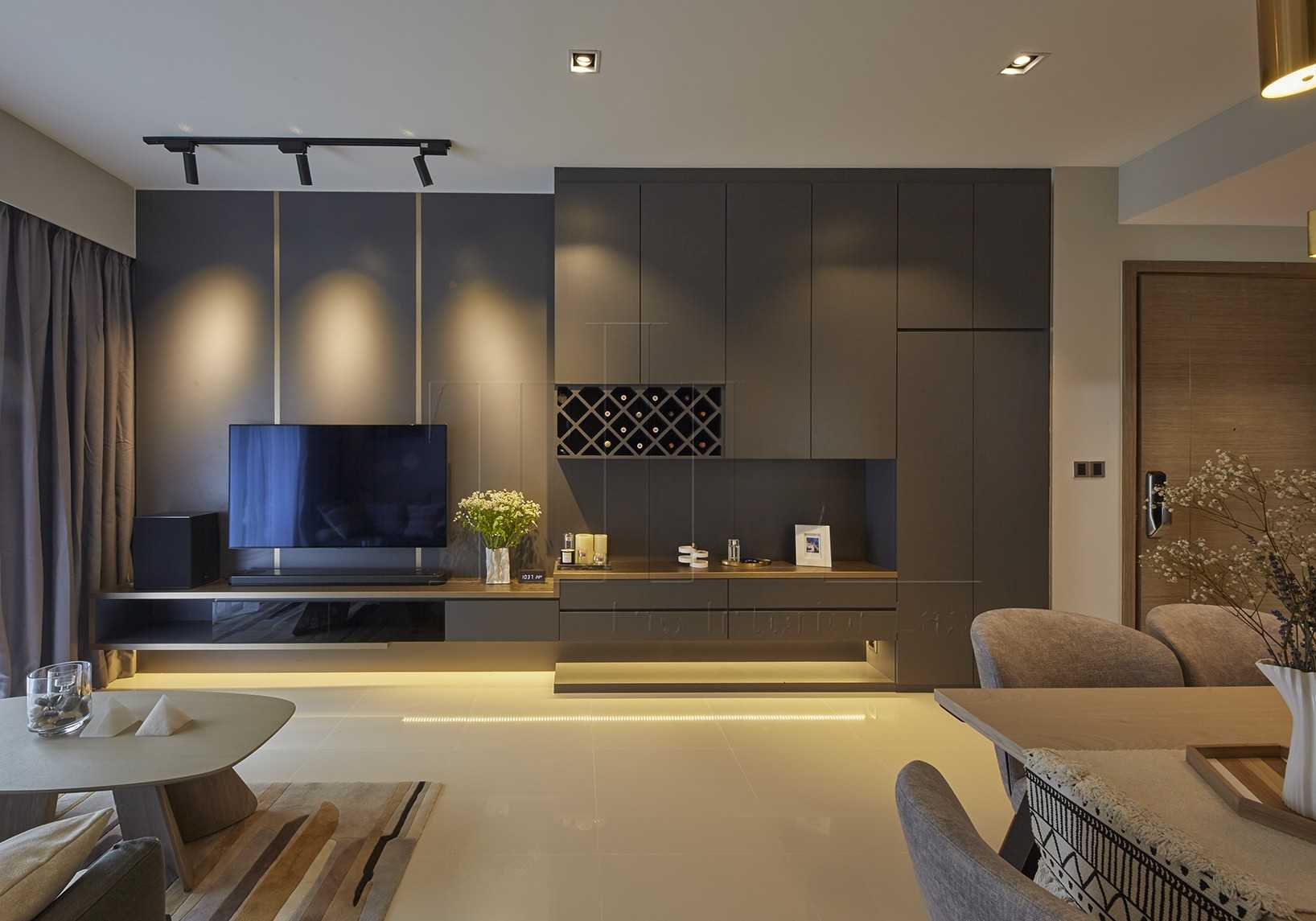 Modern Living Room with TV Console and Coffee Table