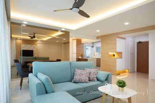 Scandinavian Living Room at Punggol | 233B Sumang Lane