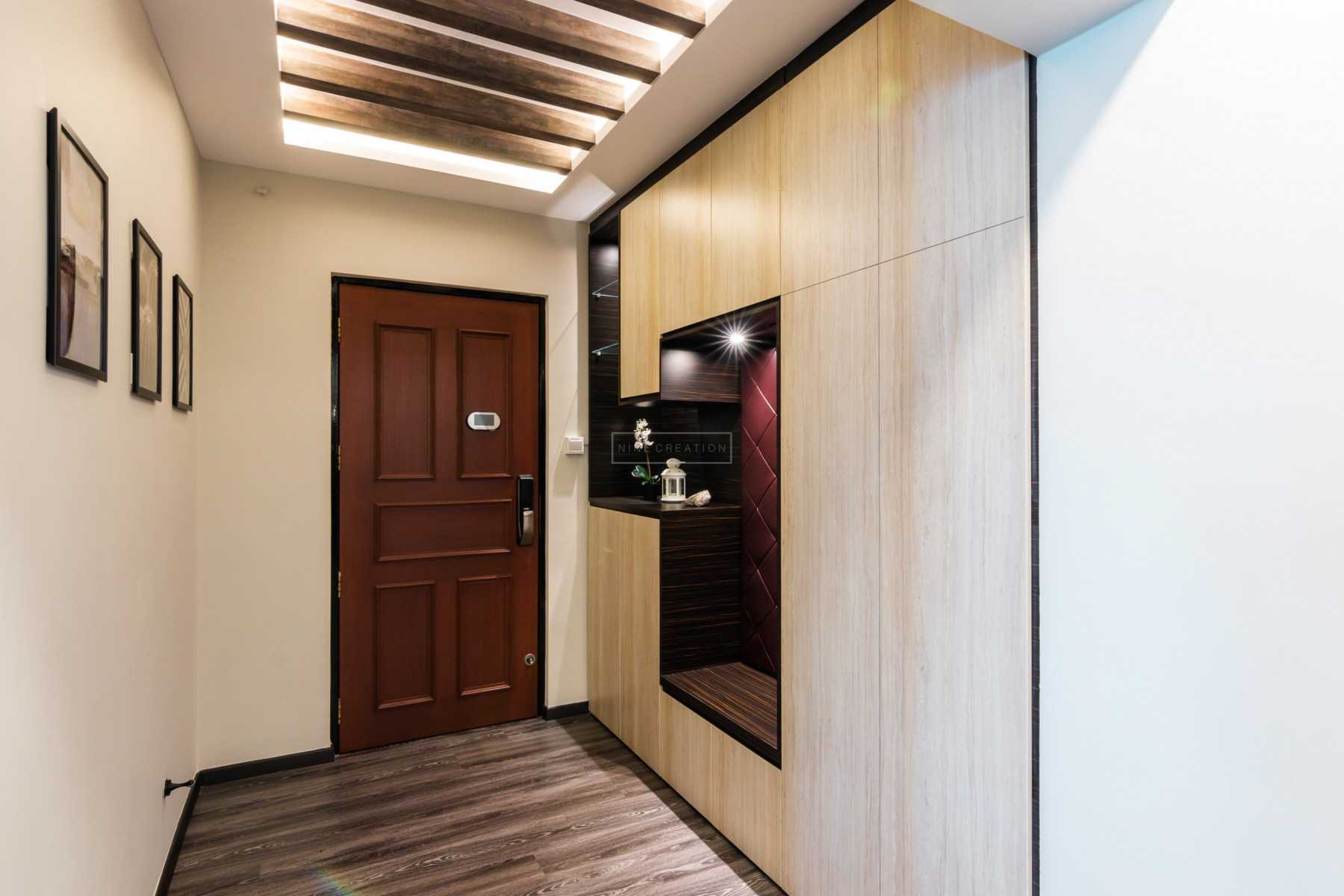 Modern Entryway with Seating Bench and Shoe Rack