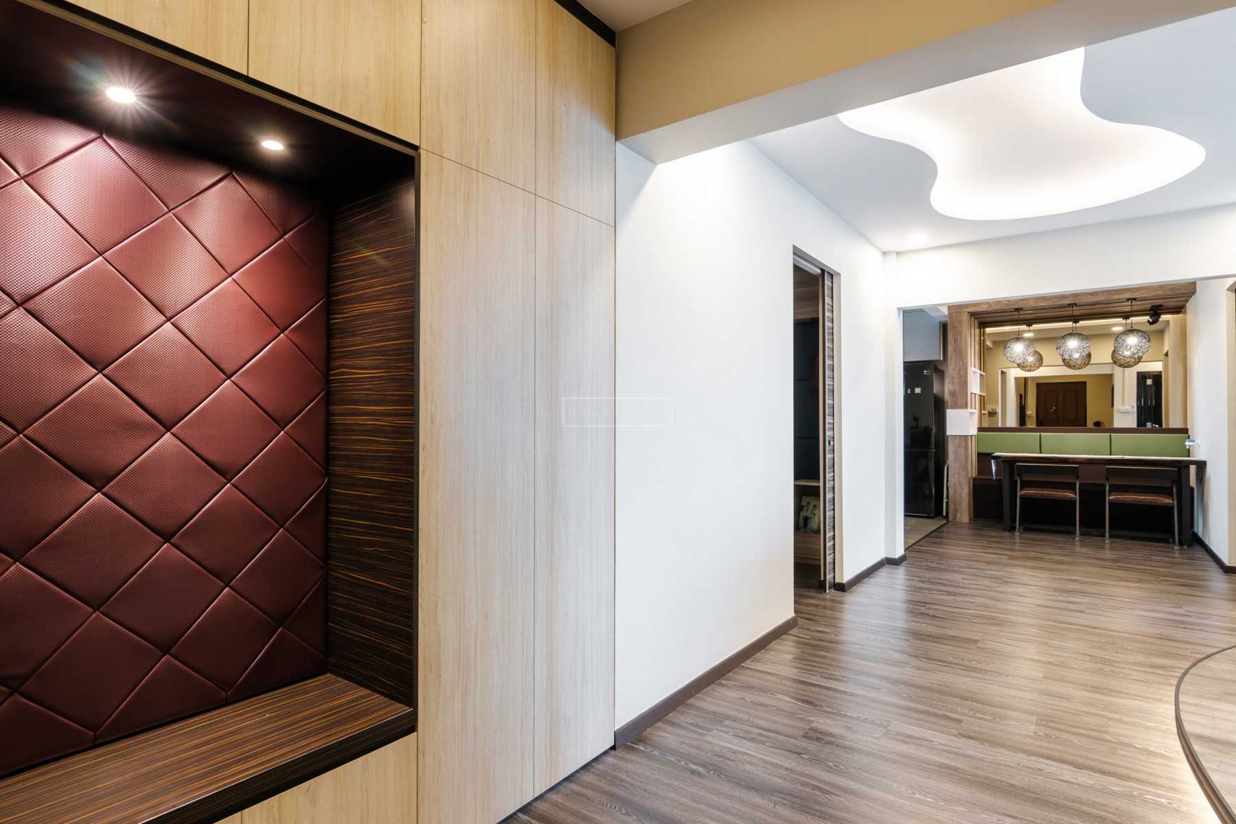 Modern Entryway with Seating Bench and Shoe Rack
