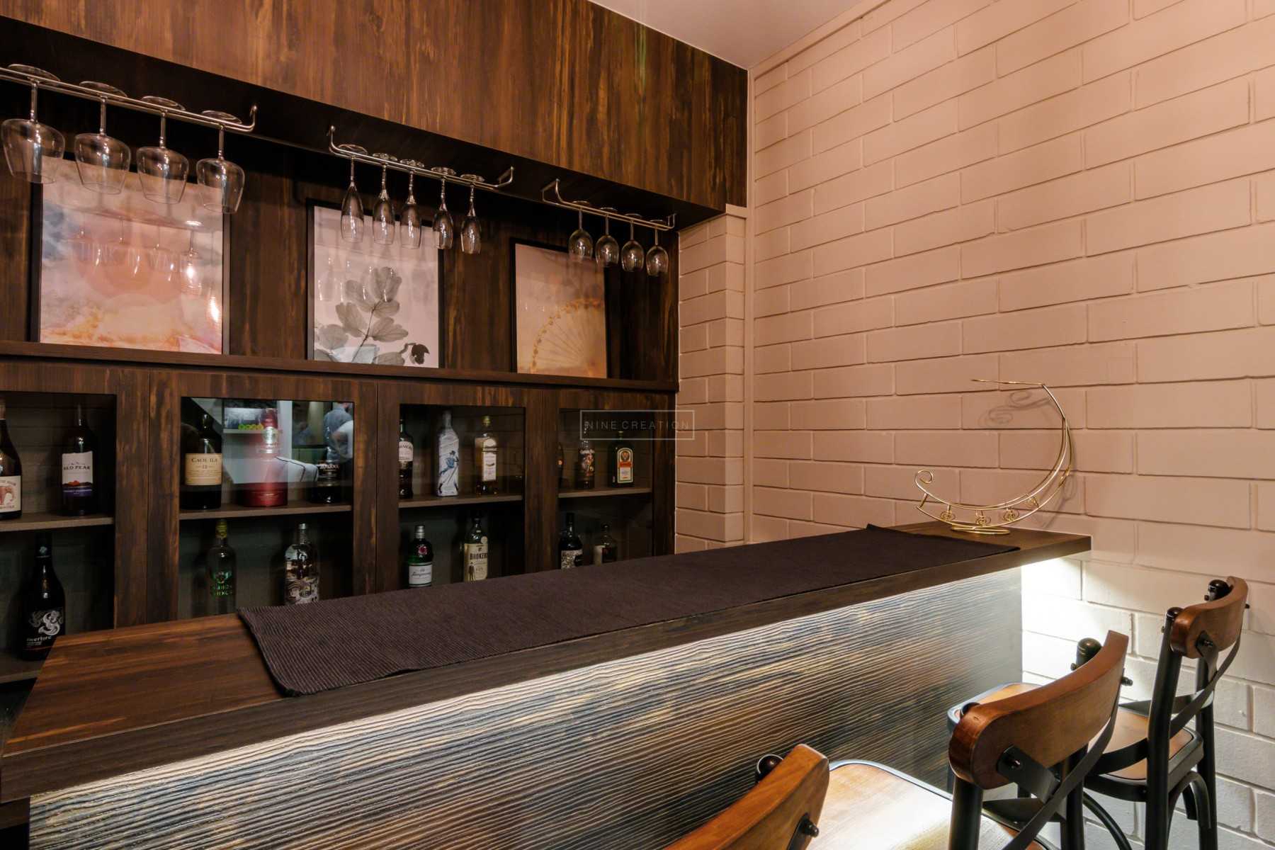 Modern Pantry with Kitchen Island and Console Table