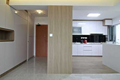 Scandinavian Entryway at Woodlands Drive 73