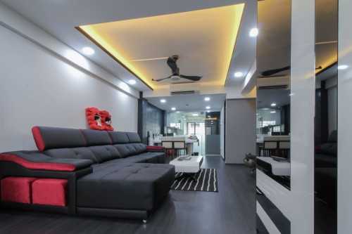 Modern Living Room at Ang Mo Kio Avenue 10