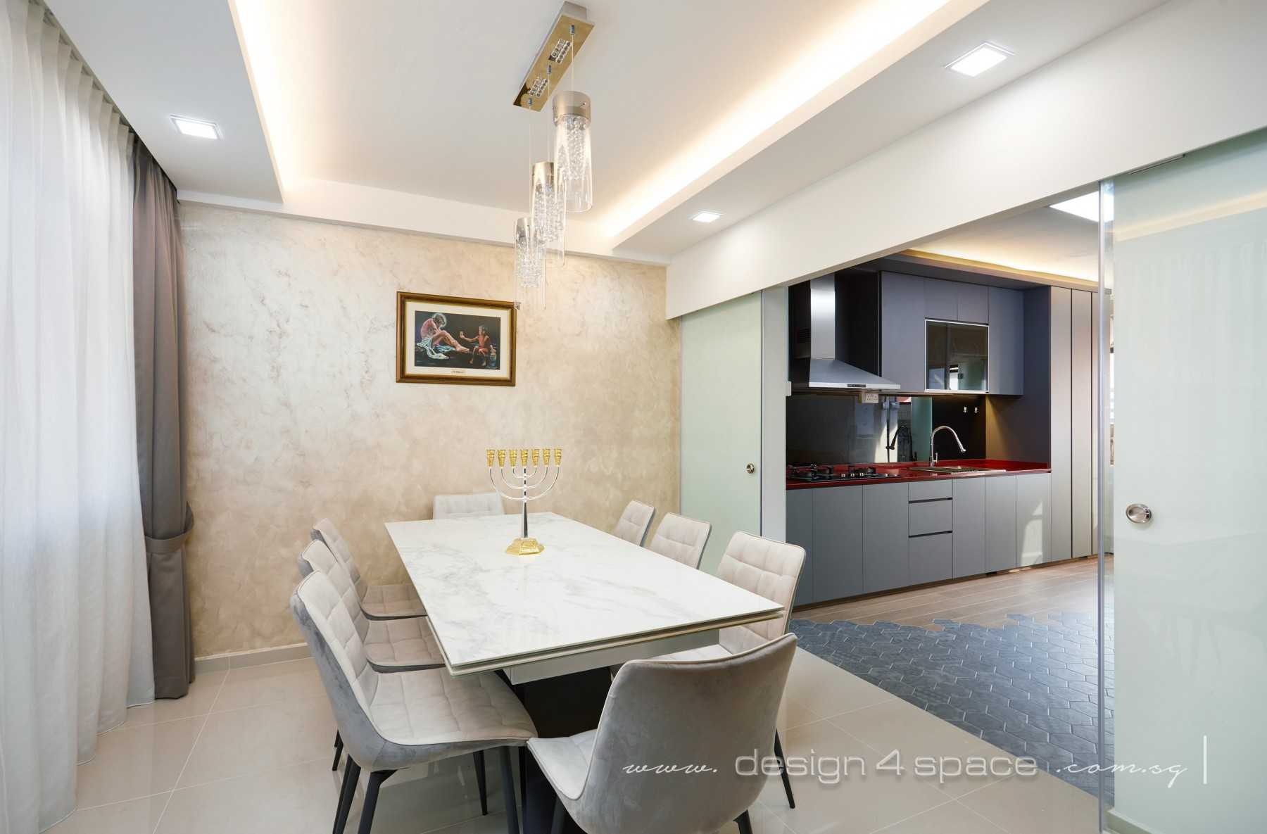 Modern Dining Room with Downlights and Console Table