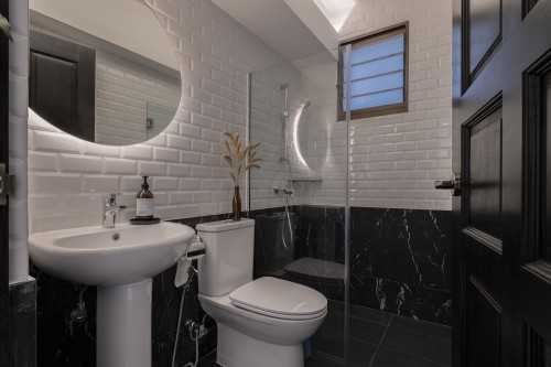 Vintage Bathroom at Resale Apartment at Bedok North (Contemporary Vintage)
