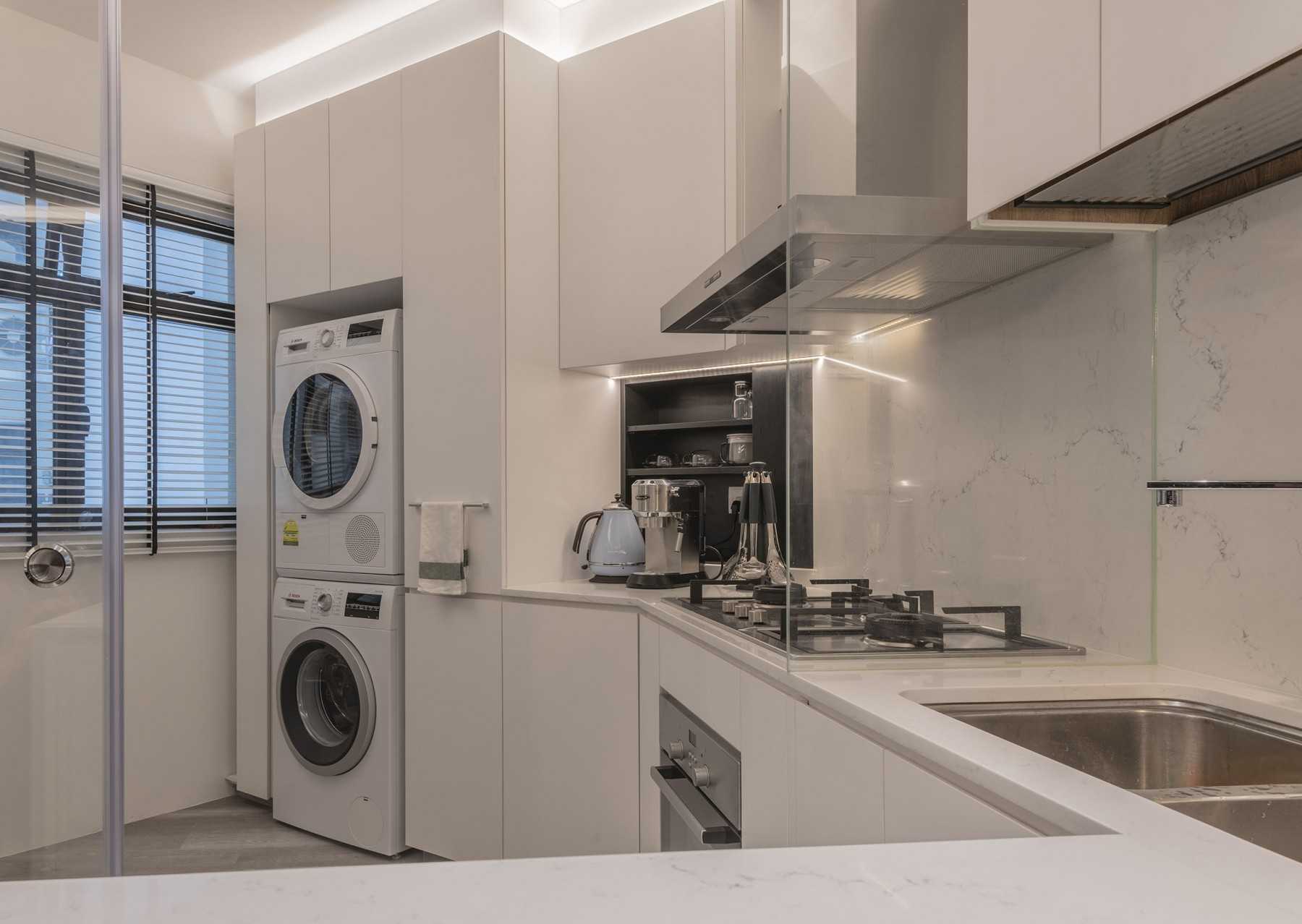 Vintage Kitchen with Countertop and Kitchen Window