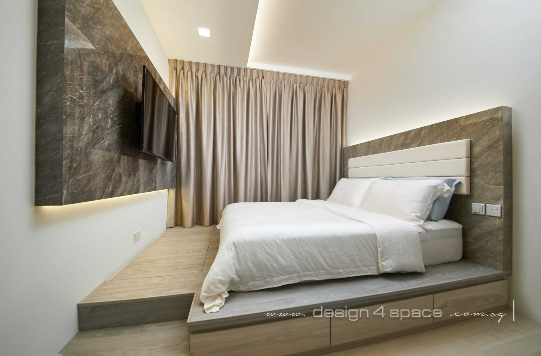 Modern Bedroom with Cove Lighting and Drop Ceiling