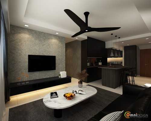 Contemporary Living Room at Tampines Central 7