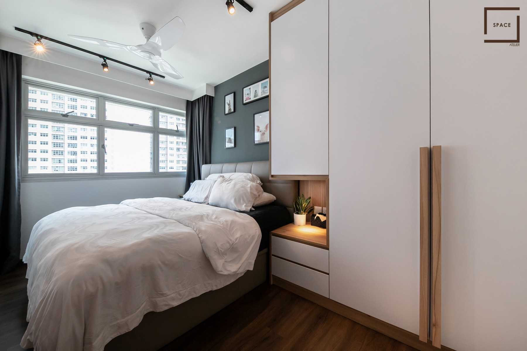 Scandinavian Bedroom with Cove Lighting and Wardrobe