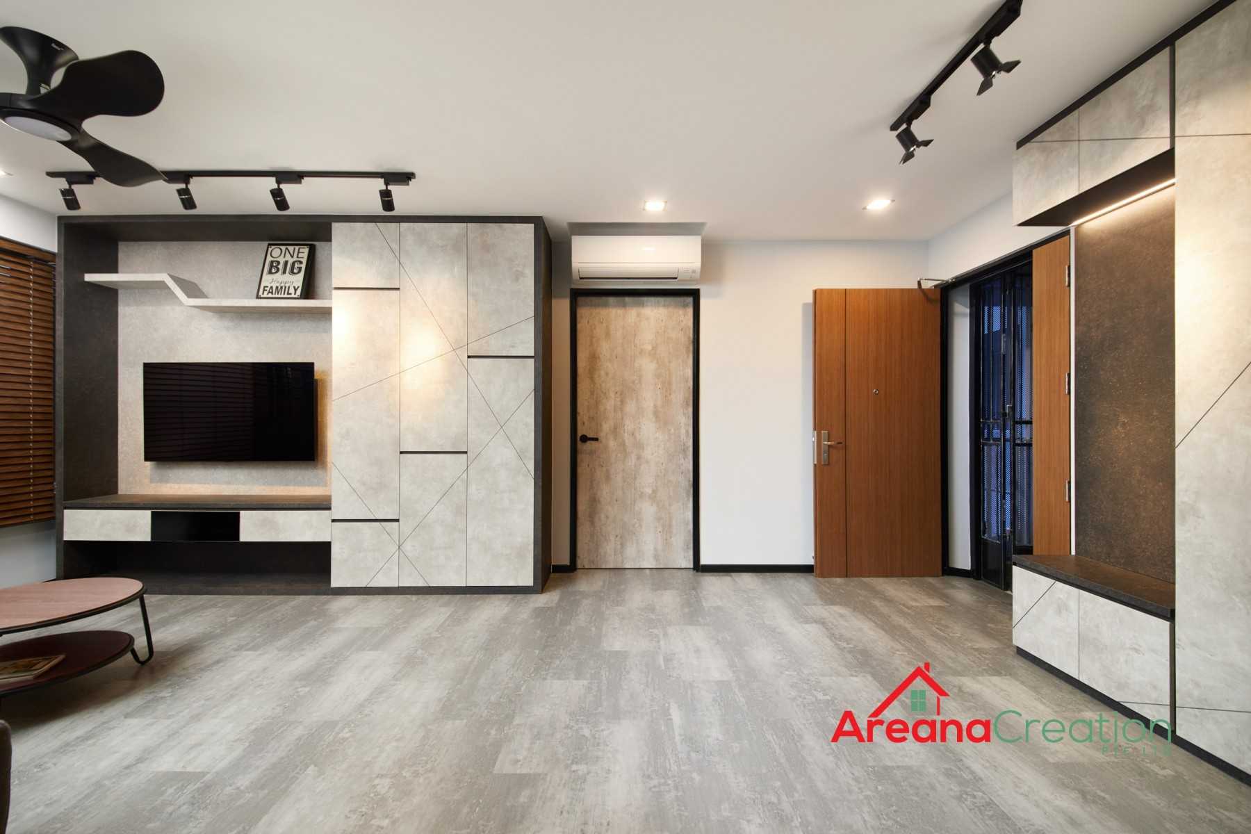 Modern Living Room with TV Console and Sofa
