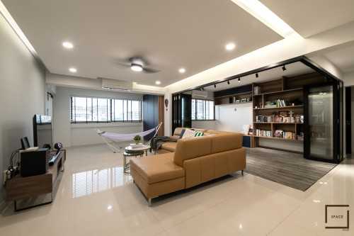 Industrial Living Room at RESALE HDB 4-R00M SERANGOON