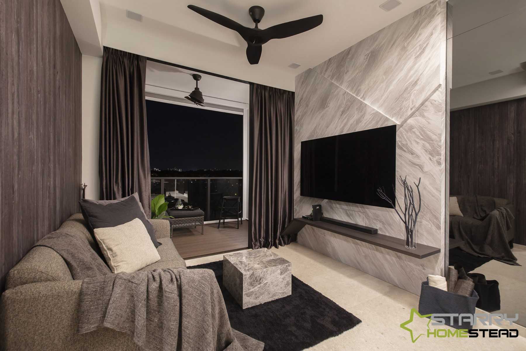Modern Living Room with Feature Wall and Sofa