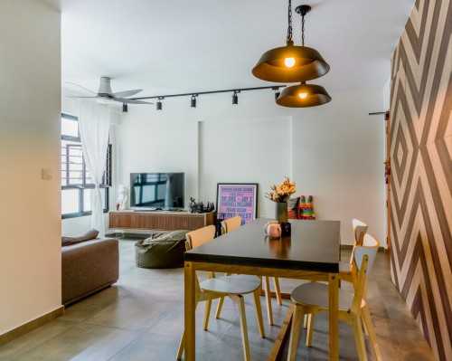 Modern Living Room at Chua Chu Kang 4 ROOM BTO