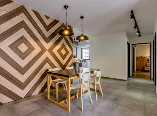 Modern Dining Room at Chua Chu Kang 4 ROOM BTO