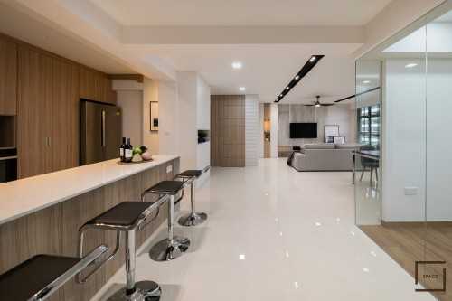 Scandinavian Living Room at HDB BTO 5-R00M TAMPINES GREENRIDGES