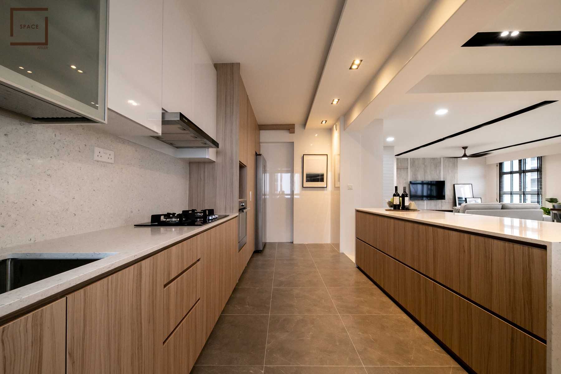 Scandinavian Kitchen with Open Kitchen and Kitchen Accessories