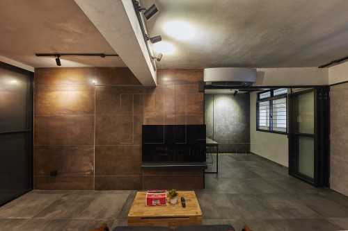 Industrial Living Room at 2 Holland Ave