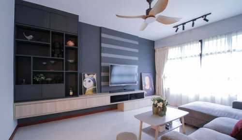 Contemporary Living Room at Tampines Street 61