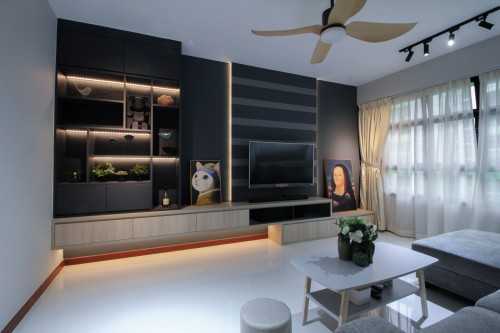 Contemporary Living Room at Tampines Street 61
