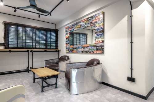 Industrial Dining Room at 120 Bedok North St 2