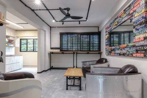 Industrial Dining Room at 120 Bedok North St 2
