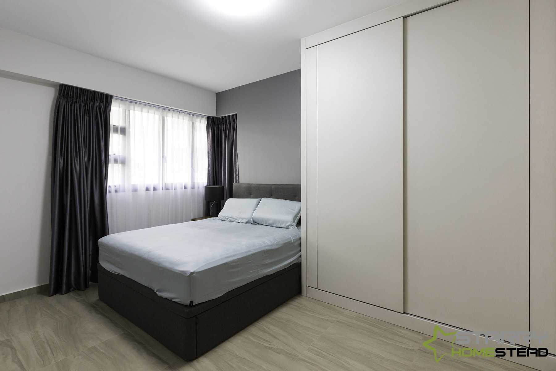 Contemporary Bedroom with Wardrobe and Sliding Wardrobe
