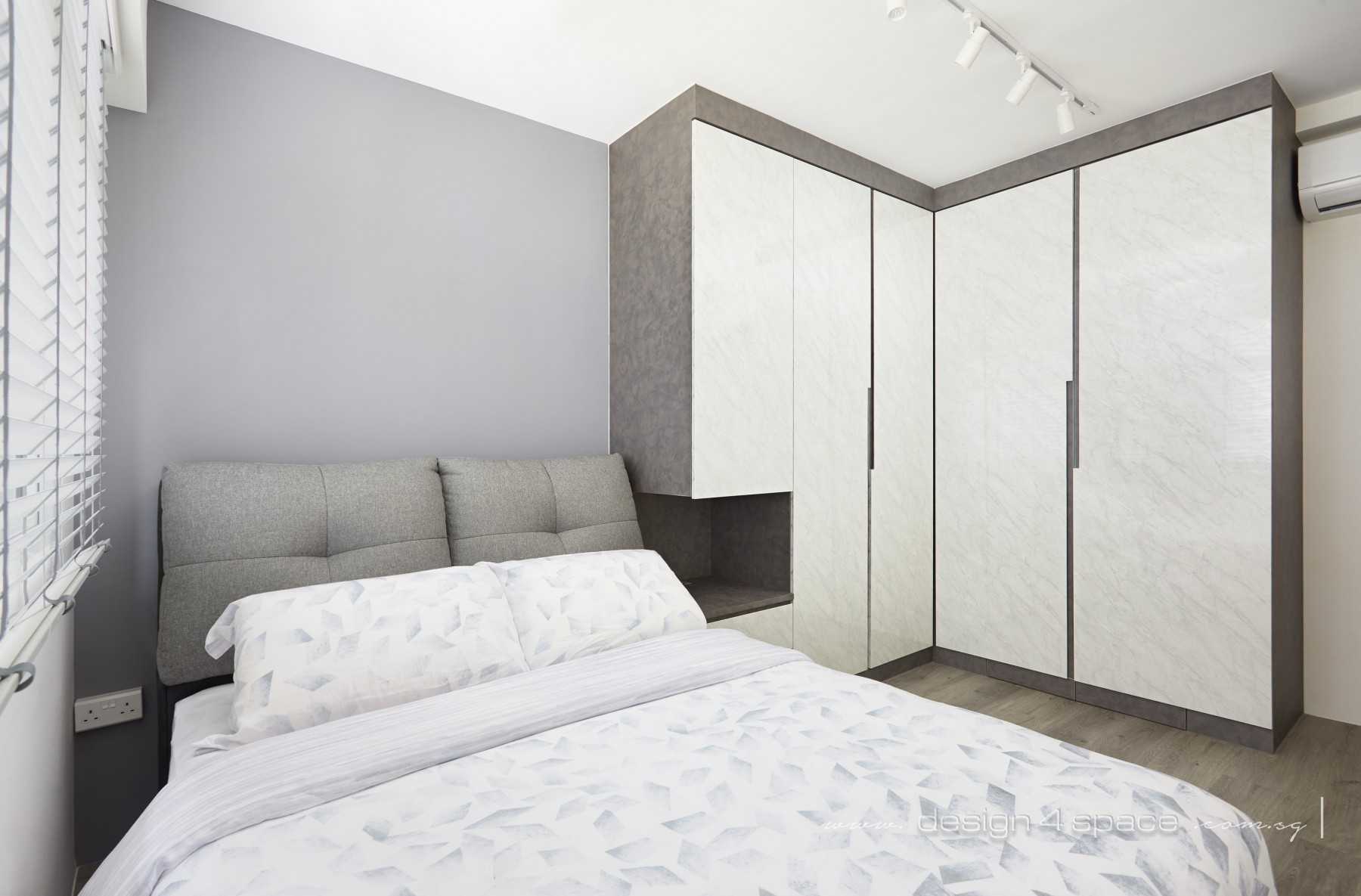 Scandinavian Bedroom with Wardrobe and Built-in Bed