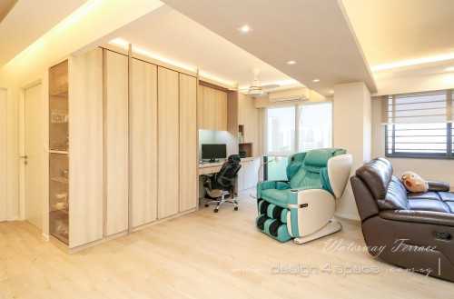 Contemporary Living Room at Punggol | Waterway Terraces
