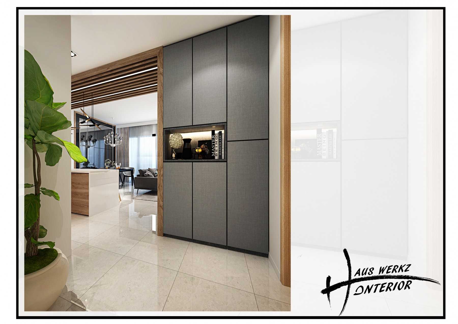 Modern Foyer with Artwork and Console Table