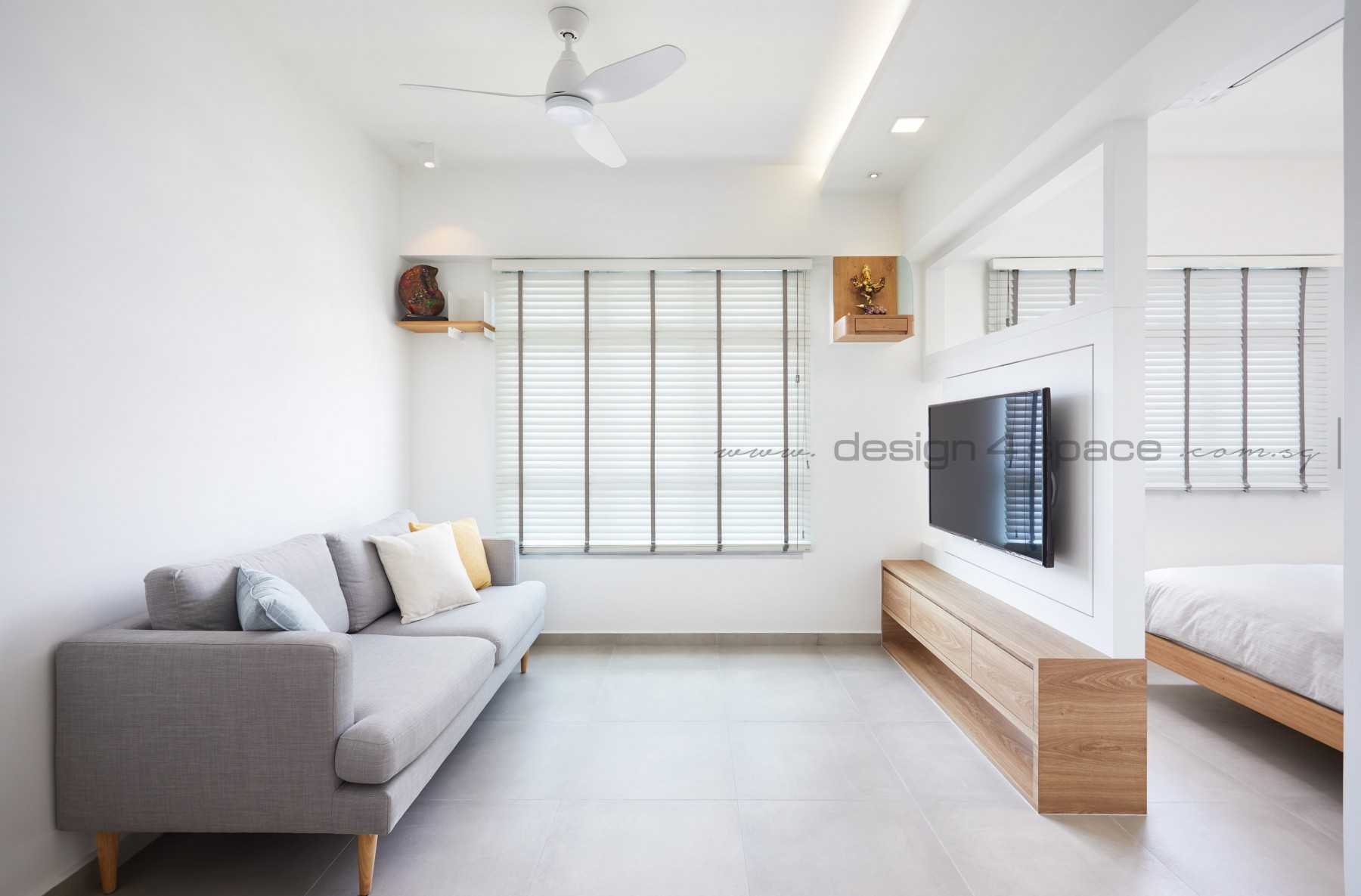 Contemporary Living Room with TV Console and Sofa