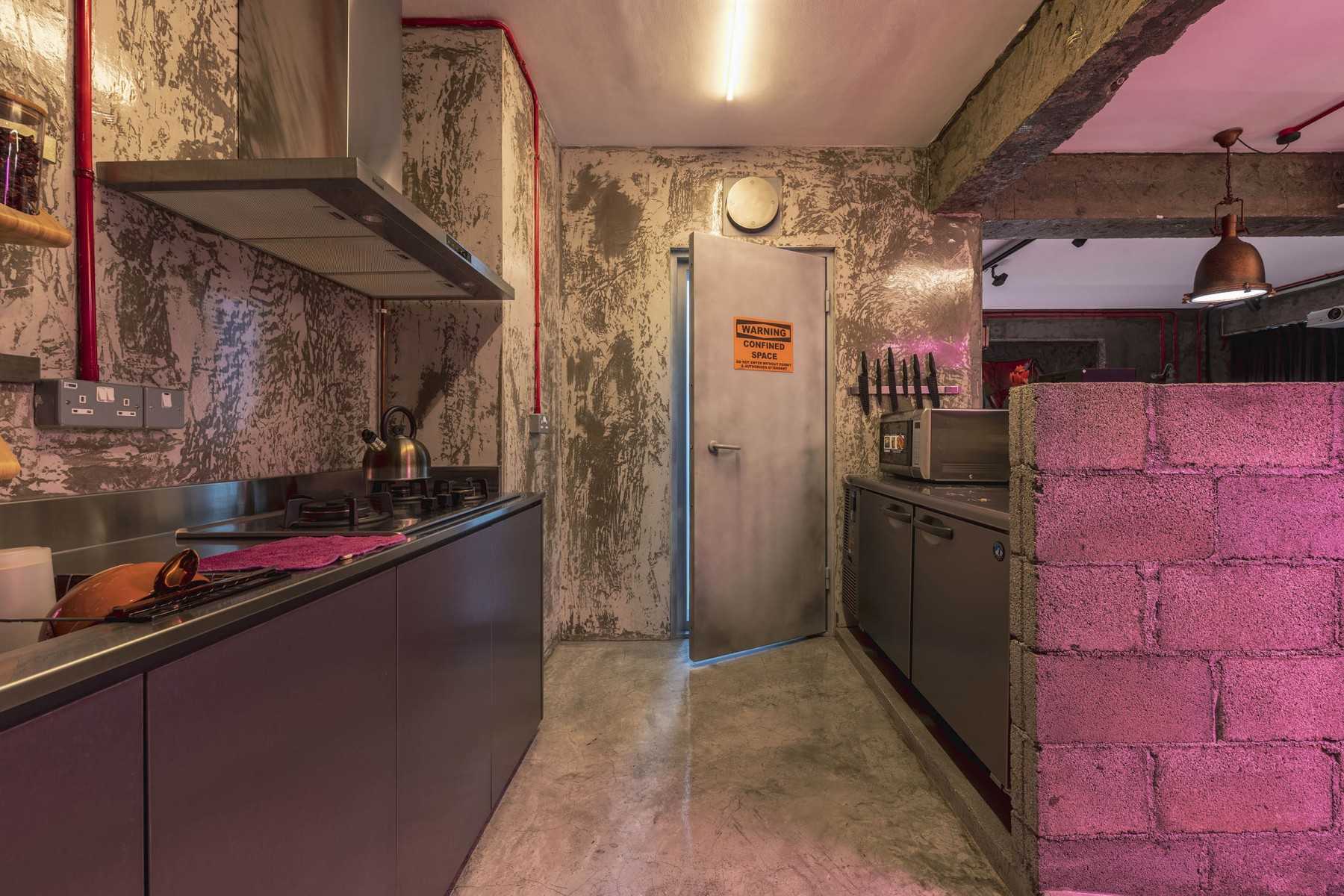 Eclectic Kitchen with Countertop and Kitchen Window