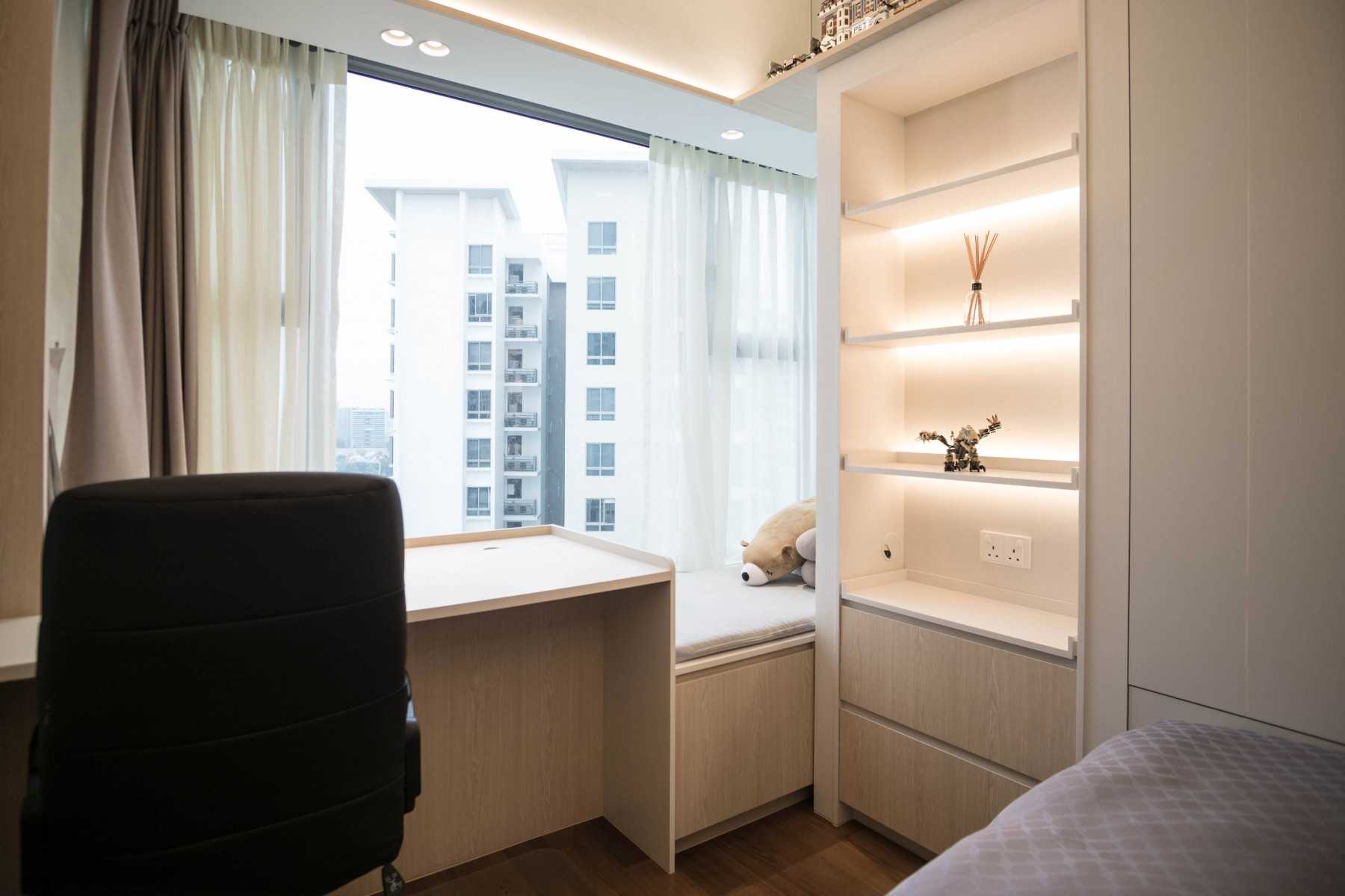 Minimalist Bedroom with Wardrobe and Roller Blinds