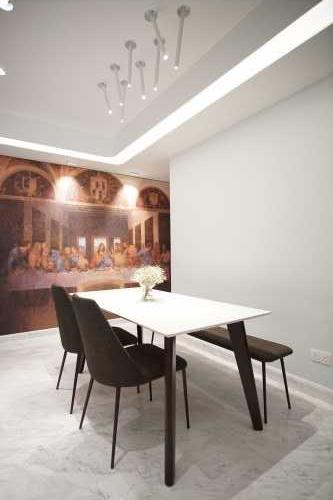 Minimalist Dining Room at The Belvedere - Contemporary Minimalist