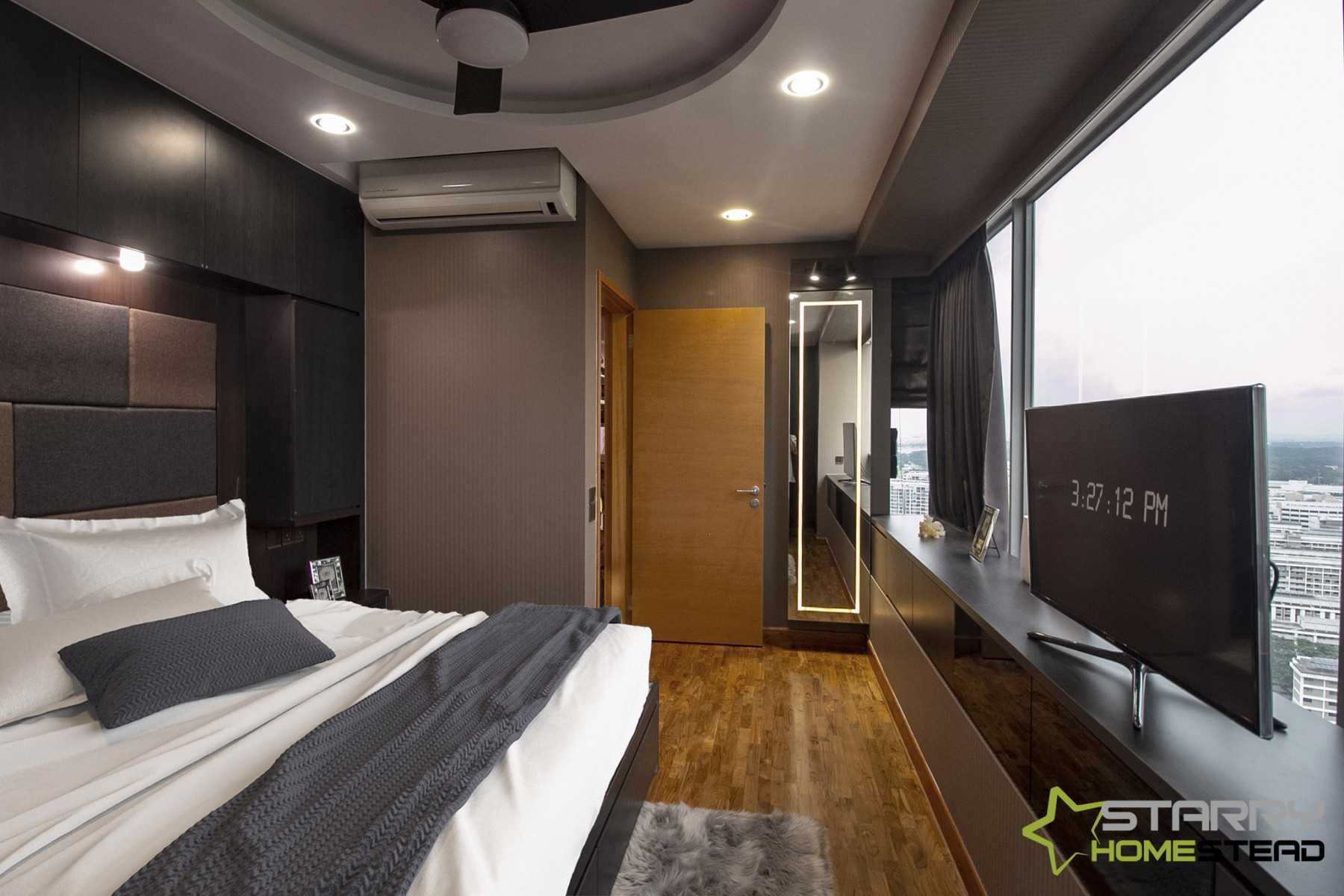 Modern Bedroom with Feature Wall and Bed