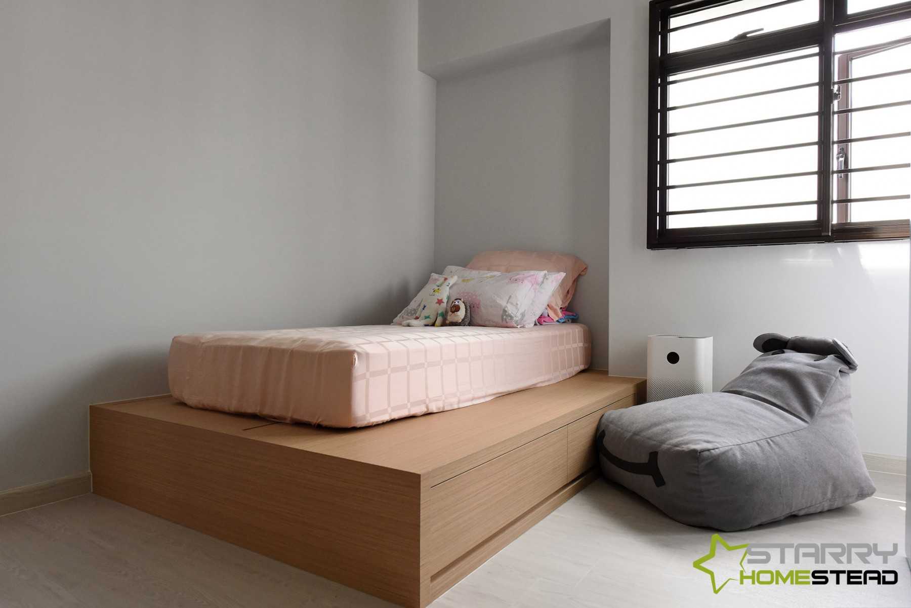 Modern Bedroom with Bean Bag and Platform