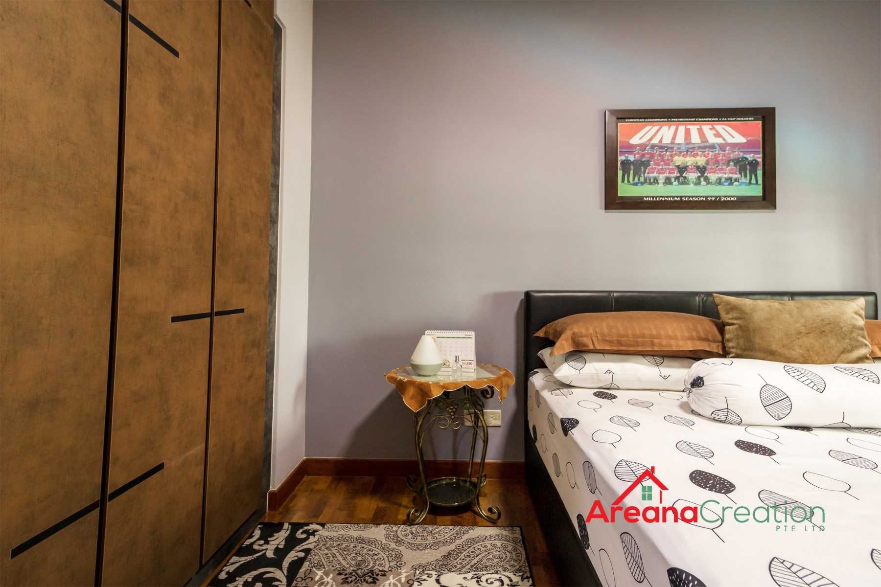 Contemporary Bedroom with Ceiling Light and Wardrobe