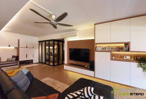 Industrial Living Room at 605 Elias Road