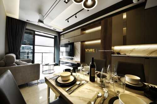Modern Living Room at Botanique Bartley Condominium