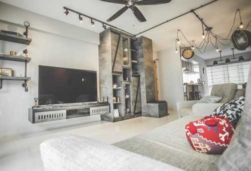 Industrial Living Room at Punggol Field
