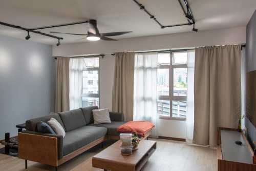 Modern Living Room at West Ridges