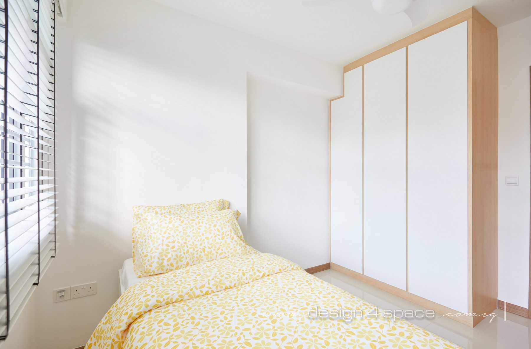 Scandinavian Bedroom with Wardrobe and Built-in Bed